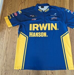 IRWIN Drag Racing Polo Shirt Men's XL Motorsports Short Sleeve